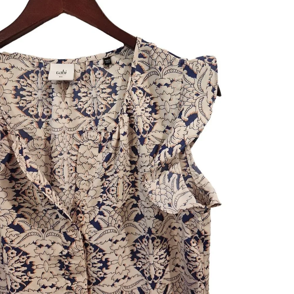 Cabi Stevie Flutter Tunic top style 3074.  EUC Small